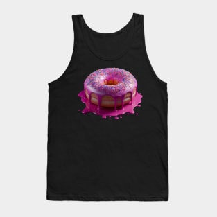 Pink Sprinkled Donut | T Shirt Design Tank Top